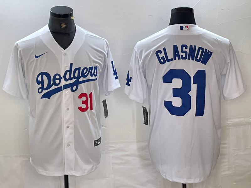Men's Los Angeles Dodgers Tyler Glasnow #31 White Jersey